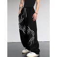 thumbnail image 2 of Gothic Pants Men, Goth Y2K Baggy Sweatpants for Men, Streetwear Graphic Sweatpants, Cool Sweatpants for Daily Wear Skateboarding Festival, 2 of 5