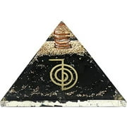 Blacak Toumaline Crystal Orgone Pyramid, Organite Pyramid Reiki