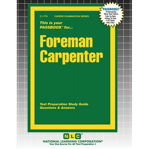 Career Examination Foreman Carpenter, Book 1779, (Paperback)