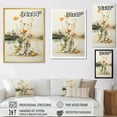 thumbnail image 4 of Designart "Minimalism Flowers White Beige wall decor" Abstract Botanicals Floater Framed Wall Art Print, 4 of 7