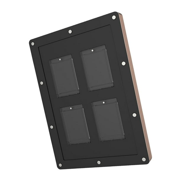 Decoraciones de marcos de s, borde de tornillo de montaje en pared, caja de de juego de borde negro de decoración del hogar, soporte de , pantalla de 4 celdas Yotijar Titular de la caja de la tarjeta de juego
