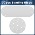 thumbnail image 4 of Discos de Lija Unique Bargains, 5.91" 15 Agujeros 320 Grano para Reparación Automotriz, Papel de Lija Redondo con Gancho y Bucle de Óxido de Aluminio Blanco, 50 Pcs, 4 of 7