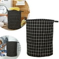 thumbnail image 1 of Stylish Patterned Linen Laundry Hamper Large Open Top Breathable Fabric For Bedroom Bathroom Durable And Easy Design, 1 of 5