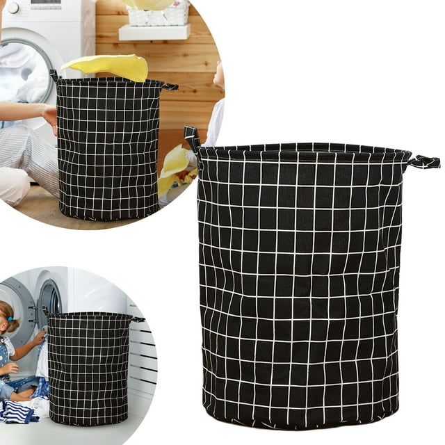 Stylish Patterned Linen Laundry Hamper Large Open Top Breathable Fabric For Bedroom Bathroom Durable And Easy Design