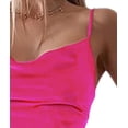 thumbnail image 3 of GHSDFBB Robe Satinée Sans Manches à Bretelles Spaghetti pour Femmes Cocktail Plage Soirée Col Bénitier à Pois Léopard Midi, 3 of 6