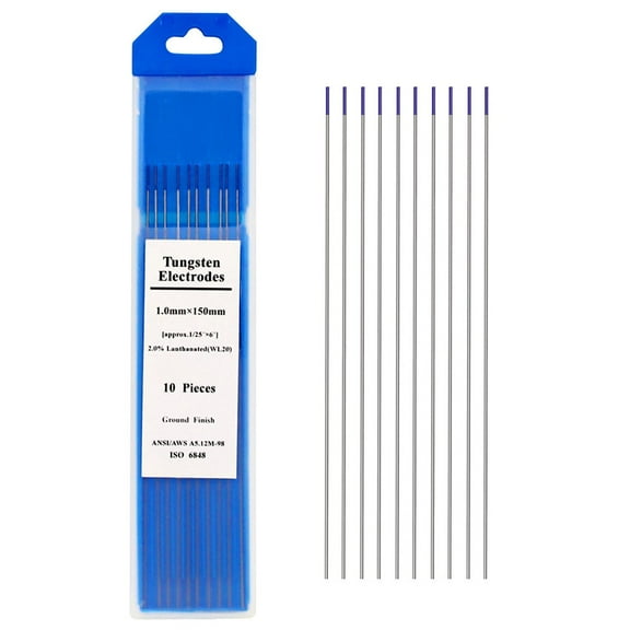 Minxio Tungsten Electrode TIG Welding Rod WL20 Lanthanated 2% Blue, 0.04",1/16", 3/32"