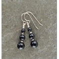 thumbnail image 5 of K-KED Handmade 6-8-10mm Black Onyx Round Gemstone Beads Drop Earrings, 5 of 7