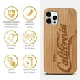 thumbnail image 4 of Case Yard Wooden Case Outside Soft TPU Silicone, Slim Fit Shockproof Wood Protective Phone Cover for Girls Boys Men and Women, Supports Wireless Charging Enjoy California Design case for iPhone-11-Pro, 4 of 7