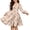 Beige Floral, variant on Lanbubble Girls Fall Dress Long Sleeve Floral Tiered Casual Flowy Dresses Square Neck A Line 7-14Y