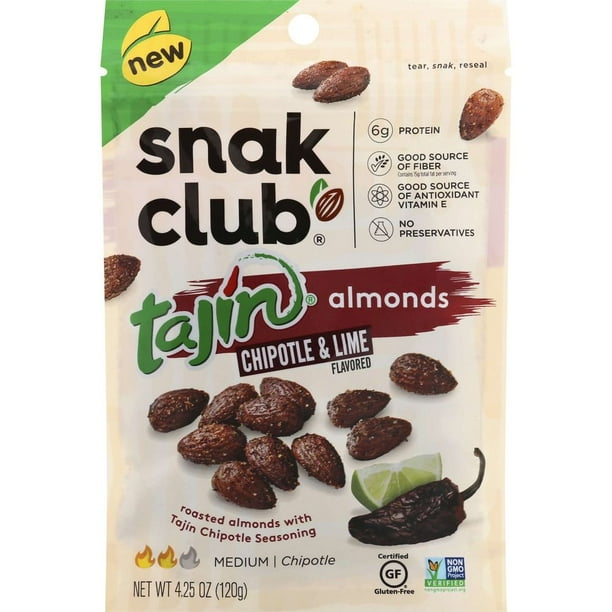 Snak Club Small Gusset Tajin Chipotle and Lime Flavored Roasted Almonds