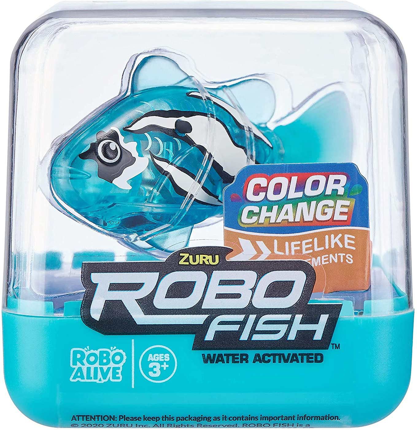 pink COLOR CHANGE new Zuru Robo Alive Fish Water Activated Battery 