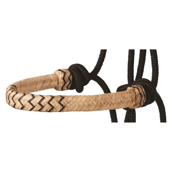 Cashel Rawhide Halter with 9 foot Lead Rope, Color: Black Accent Black Inlaid One Size