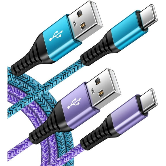 Type USB C Long Samsung S24 S23 Charger Cable 10ft 2Pack for Samsung Galaxy S25 Edge S25 Ultra A17 A16 5G A15 A25 A14 A54 S22 FE S21 A13 A53,iPhone 16 Plus,Fast Charging Android Phone Cord Power Wire