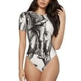 thumbnail image 2 of Fotbe Cowboy Ride A Horse Women's Crew Neck Short Sleeves Bodysuit Tops Round Neck Slim Sleeveless Soft Comfortable Basic-XX-Large, 2 of 7