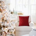 thumbnail image 6 of HongHeng Christmas Pillow Covers 17" x 17", Soft Plush Faux Fur with 3D Embroidery Reindeer Design for Home Christmas Decor Sofa, Couch, Party, Skin-Friendly, 6 of 6