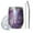 Purple Paisley and, variant on 12oz Stemless Wine Tumblers Purple Ethnic Mandala Pattern Vacuum Insulated Stainless Steel Travel Tumbler Cups Mug with Lid and Straw for Champaign,Cocktail,Beer with Cleaning Brush