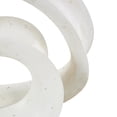 thumbnail image 5 of 20" x 17" White Polystone Wavy Shaped Abstract Sculpture with Cutouts and Speckled Texturing, by DecMode, 5 of 9