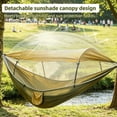 thumbnail image 5 of Vyrelis Hammock Camping with Mosquito Net and Sunshade, Hammock Tent Lightweight Portable with Tree Straps, Backpacking Hammock Survival Gear for Outside, Hiking, and Travel, 5 of 9