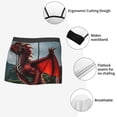thumbnail image 3 of Pofeuu Majestic Red Dragon Print Men’s Boxer Briefs, Moisture-Wicking Underwear, Regular,Trunk-Large, 3 of 5