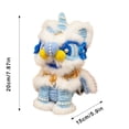 thumbnail image 3 of Chinese New Year Lion Dance Figurine - Orange - Vibrant Desktop Ornament for Luck, Fortune & Energetic Home Decor (20cm), 3 of 5
