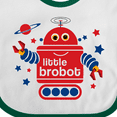 thumbnail image 4 of Inktastic Robot Little Brother Boys Baby Bib, 4 of 4