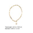 thumbnail image 2 of 1pc Woman Lock Pendant Necklace Clavicle Chain Simple Vintage Chain Necklace, 2 of 8