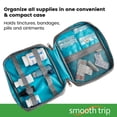 thumbnail image 2 of Smooth Trip Medicine Organizer Travel Bag with Bottle Holders and 8 Food Grade Certified Pill Pouches, 2 of 6