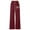 Wine, variant on Byoo Toddler Girls Bow Print Sweatpants Straight Wide Leg Drawstring Elastic Smocked Waist Joggers Pants Soft Relaxation Pants