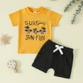 thumbnail image 2 of Toddler Clothes Kids Clothes Boys Toddler Boy Clothes Kids Summer Outfits Shirt Short Sets Yellow 2-3 Years, 2 of 5
