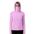 thumbnail image 5 of FchengtaiS Women's Sun Protection Hooded Shirt UPF 50+ Long Sleeve Lightweight Hoodie Summer Hiking Outdoor Fishing Shirts with Mask, 5 of 7
