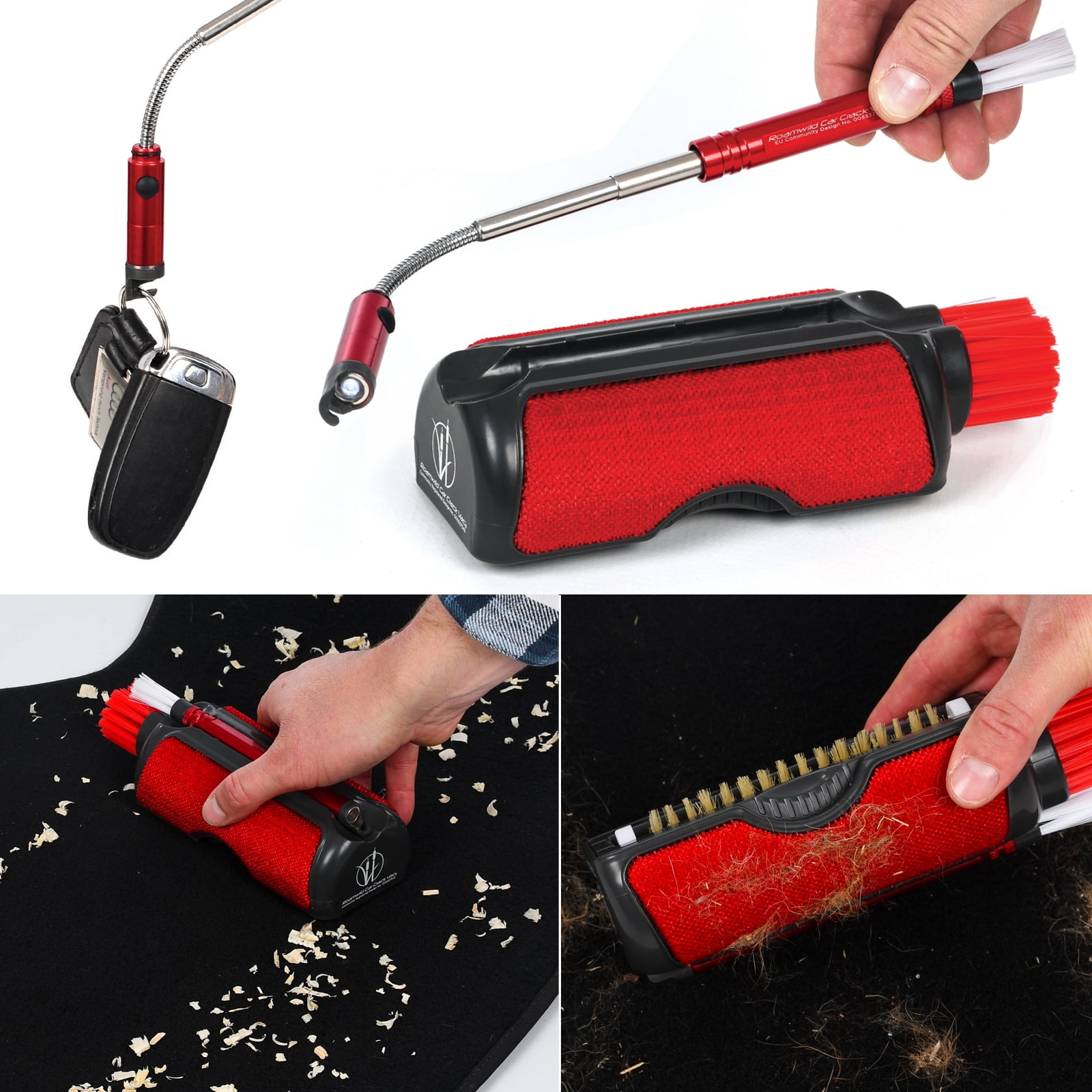 Roamwild Car Crack Vac – Cordless car interior cleaning tool kit
