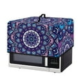 thumbnail image 2 of FOR U DESIGNS Boho Mandala Floral Print Microwave Oven Dust Cover Portable Microwave Oven Folding Covers Stain Resistant Toaster Oven Case Protector with Top Handle-S, 2 of 8