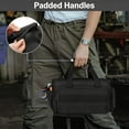 thumbnail image 3 of 14-Inch Heavy-Duty Canvas Tool Bag, Wide Mouth Tool Storage Organizer with Adjustable Shoulder Strap and Ergonomic Handle, Large Capacity Utility Tote for Electricians Mechanics Camping (Khaki,#A), 3 of 6