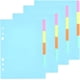 thumbnail image 1 of 20 separadores de plástico de 5 pestañas para carpetas, hojas divisorias de índice para cuadernos, encuadernados en disco, multicolores., 1 of 9