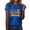 Blue, variant on MEICHEN 250th Anniversary USA Shirt Short Sleeve Round Neck T Shirt Fashion Casual Blouse Top Summer Clothing