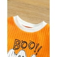 thumbnail image 5 of Baby Boys Girls Halloween Outfit Ghost Print Crewneck Sweatshirts Romper Pullover Top Fall Winter Clothes, 5 of 7