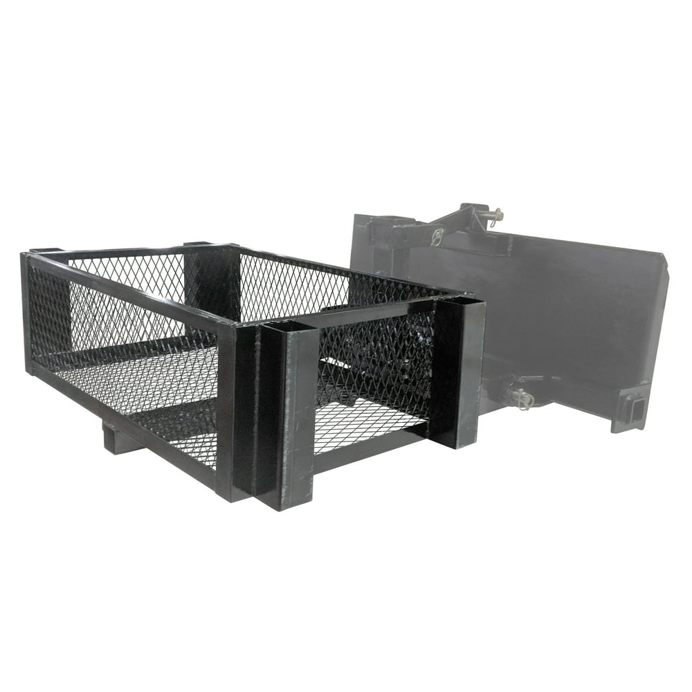 Titan Attachments Mesh Carry Basket for Tractor Hitch 24" L x 36" W x