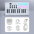 thumbnail image 4 of M-VAVE Teclado de control MIDI de 25 teclas Mini teclado USB portátil Controlador MIDI con 25 teclas, 4 of 9