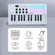thumbnail image 4 of M-VAVE Teclado de control MIDI de 25 teclas Mini teclado USB portátil Controlador MIDI con 25 teclas, 4 of 9