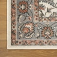 thumbnail image 4 of Floral Medallion Border Lille Area Rug, 7' x 9', Brown-Salmon, 4 of 6