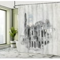 thumbnail image 5 of Ambesonne Italy Shower Curtain, Colosseum Rome Sketch, 69"Wx70"L, Beige Black, 5 of 5