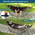 thumbnail image 5 of Tranquillo Foldable Hammock Stand Collapsible 600 lbs Capacity Double Hammock Stand 30s Fold, Brown, 5 of 9