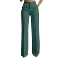 thumbnail image 2 of Axiiglly Wide Leg Dress Pants 2026 Women High Rise Relaxed Fit Formal Office Pants Fashion Straight Work Slacks, S-3XL, 2 of 7