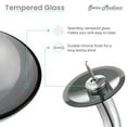 thumbnail image 3 of Cascade 16.5 Color Glass Vessel Sink with Faucet, Black, 3 of 13