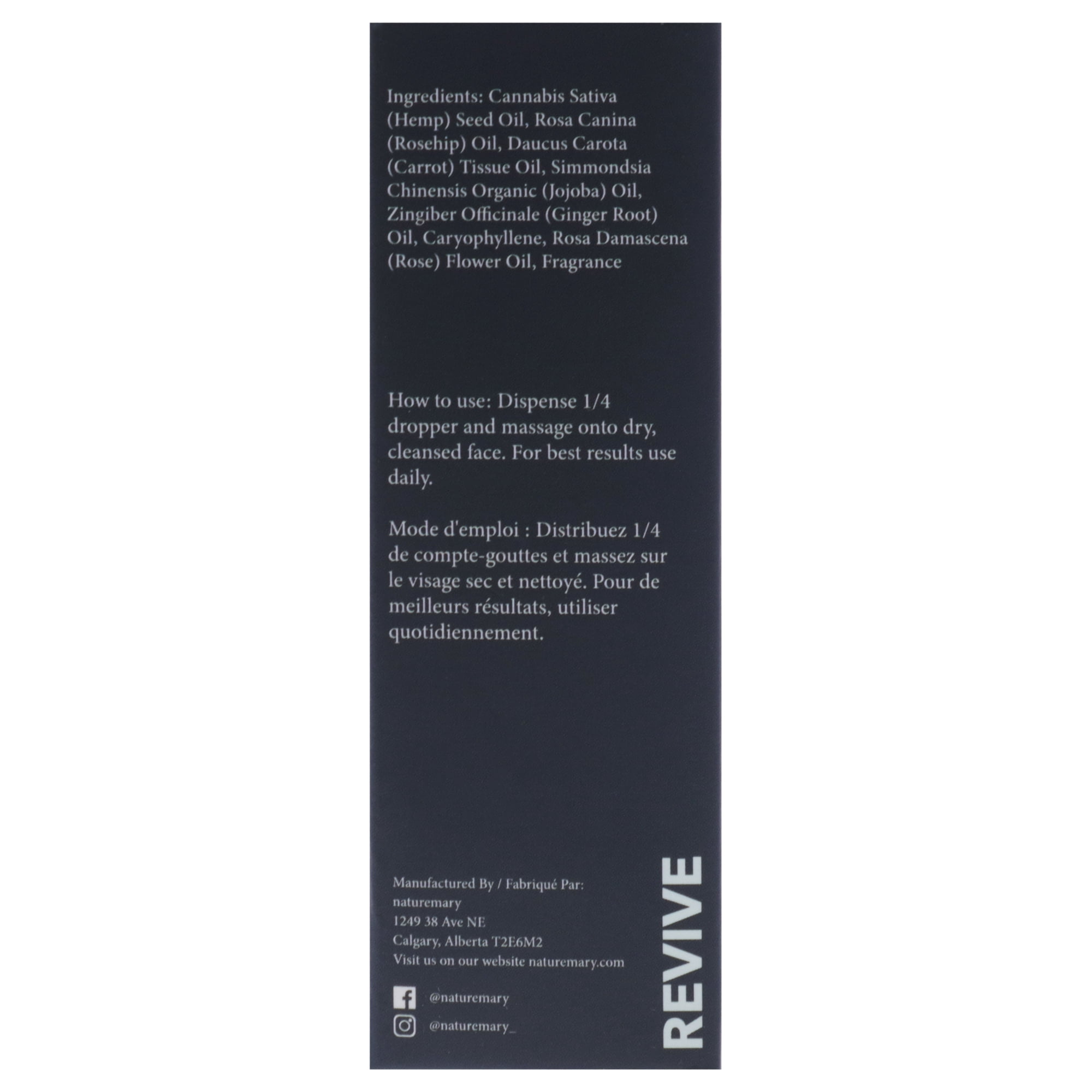 Naturemary Revive and Repair Face and Neck Oil, Rose Ginger, 1 oz