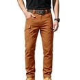 thumbnail image 4 of Pants for Men, Men's Casual Cargo Pants Straight Leg Stretch Pants Fashion Joggers Hiking Travel Trousers with Pockets Coffee XL, 4 of 8