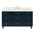 thumbnail image 6 of ARIEL Monroe 61 Inch Single Rectangle Sink Bathroom Vanity With Pure White Quartz Countertop 1.5 Inch Edge In Midnight Blue, 6 of 8
