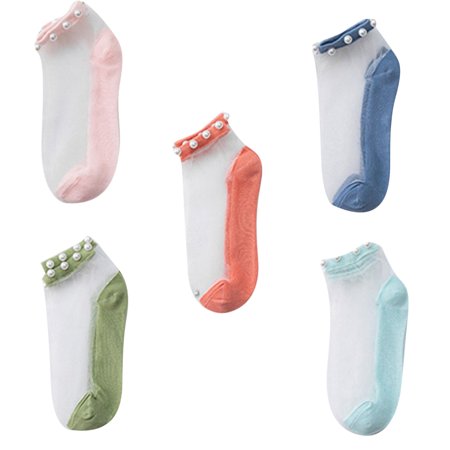 

Little Daisy Transparent Socks Cute Mesh Transparent Ultra Thin For Women Girls 5