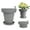 Grey, variant on Evjurcn Planter Pot with Drainage Hole and Tray Foldable Lightweight Flower Pot Minimalist Decorative Pot Solid Color Plant Pot for Succulents Flowers Cacti Mint Home Office Desktop Garden
