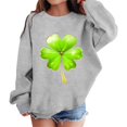 thumbnail image 1 of FAOWME Girls Graphic Prints Sweatshirt Crewneck Long Sleeve Cute Drop Shoulder Pullover Tops Grey 4-5 Years, 1 of 4